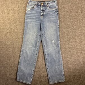 Sts  High Rise Relaxed wide Straight Leg Jeans‎ Size 27 Distressed